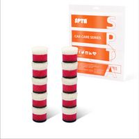 SPTA 12.5MM/25MM /1Inch/2Inch/3Inch Japanese Wool Polishing Pad, T120 Heavy Cut Wool Pad to Remove 1200#/1500# Sanding Disc Marks, Deep Scratches, Orange Peel and Heavy Oxidation for Automotive, Car, RV, Motorbike & Boat