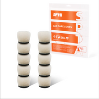 SPTA 12.5MM/25MM/1INCH/2INCH Wool Polishing Pad, T160 White Heavy Cut Wool Pad to Remove 1200#/1500# Sanding Disc Marks, Deep Scratches, Orange Peel and Heavy Oxidation for Automotive, Car, RV, Motorbike & Boat