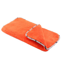 SPTA Car Microfiber Towels, 1Pc Orange Microfiber Car Cleaning Cloths, Upgraded 1200gsm Ultra-Thick Cars Drying Towel Microfiber for Car and Home Polishing Washing and Detailing