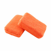 SPTA WF005 Microfiber Applicator 125*80*30mm Orange Block Square Microfiber Wax Applicator for Auto Detailing Car Care