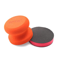SPTA Hand Clay Pad and Grinding Polishing Clay Block Set,3 Inch Synthetic Clay Bar Pad , Handle Grip Pad and Applicator for  Auto Detailing