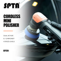 SPTA CP201 Cordless Mini Polisher Detail Dual Action And Rotary Polisher Constant Speed Output For Car Polishing - Fast Charge