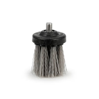 SPTA DF058 1-Inch Mini Polisher Brush – Gray Medium-Hard Bristles, M6 Thread, Tire & Wheel Cleaning Attachment