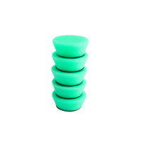 SPTA 5Pack 1Inch /2Inch T120 Green Heavy Cut Foam Polishing Pad For DA/RO/GA Car Buffer Polisher To Remove 1200/1500# Sanding Disc Marks ,Deep Scratches,Overspray, Orange Pee & Heavy Oxidation For Car Detailing, Tight Areas and Small Spaces