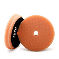 T40 Orange Medium-Cut Beveled-Edge Grid-Pattern Foam Polishing Pad 5" to 6"