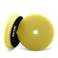 T80 Yellow High-Cut Beveled-Edge Grid-Pattern Foam Polishing Pad 5" to 6"