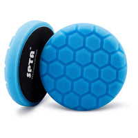 T60 Blue Moderate-Cut Hex-Pattern Foam Polishing Pad 3" to 7"