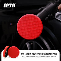 SPTA 5 Inch to 6 Inch T10 Ultra-Fine Finishing Foam Polishing Pad Swirl-Free, Gloss Finish Polish Pad For DA/RO Car Polisher To Remove Light Cutting Pad, Remove Car Wash Scratches & Ultra-Fine Swirl Marks