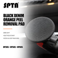SPTA 5" Orange Peel Remover Denim Polishing Pad - 2000 Grit Grade Universal Hook & Loop for Easy Attachment to Polisher Plate