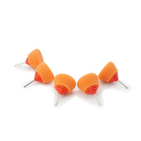 SPTA Mini Polishing Pads Set,5pcs Orange Flexible Shaft Flat Polishing Pads Set,Car Detailing Pads For Small Area for Flexible Shaft & Drill Attachment