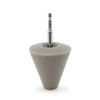 SPTA Gray 6mm Shank Polishing Cone, Car Wheel Hub Drill Buffing Sponge Pads , Polishing Ball,Car Buffers and Polishers Cone Pad for Drill, Attaches to Standard Household Drill