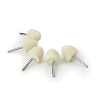 SPTA 5pcs Cone Felt Burrs,Bullet Shape Wool Felt Polishing Bits,Shank Wool Felt Buffing Polishing Cone Kits for Dremel Rotary Tools