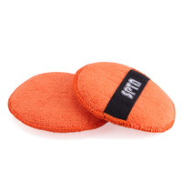 SPTA Microfiber Applicator Pads, 1Pc 5 inch Car Wax Applicator Hand Polishing Microfiber Foam Pads Set with Grip of Elastic Band, Microfiber Buffing Cleaning Pads for Car Polish Applying Wax