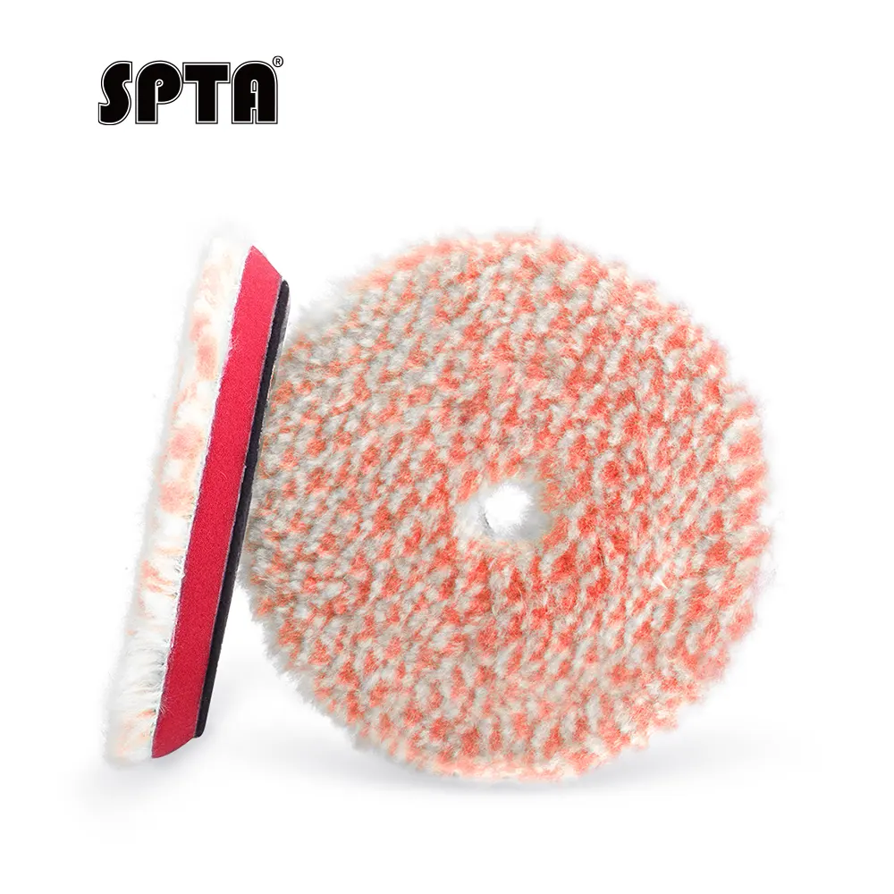 SPTA V2.0 Coarse Long Wool Polishing Pad RO/DA Polisher Buffing Pad for Car Polisher