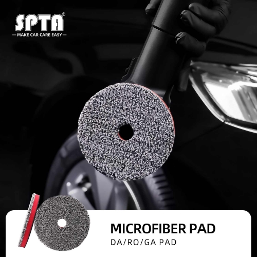 SPTA 3"/5"/6"Microfiber Cutting Wax Removal Pad, Detailing Wax Applicator Pad for Waxing/Polishing&Scratch