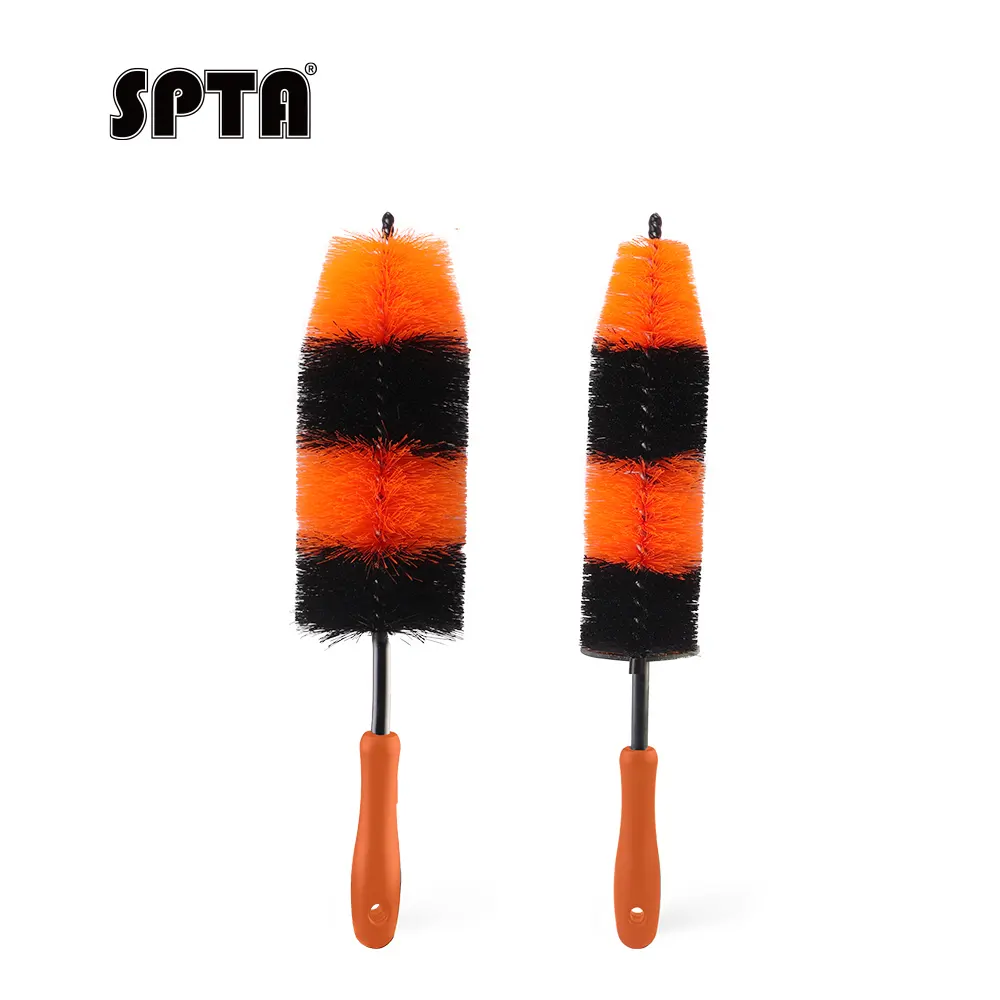 SPTA DF054 Straight handle Car Rim & Wheel Cleaning Brush Car Detail Brush Made With PP Bristle For Cars&Trucks&SUV