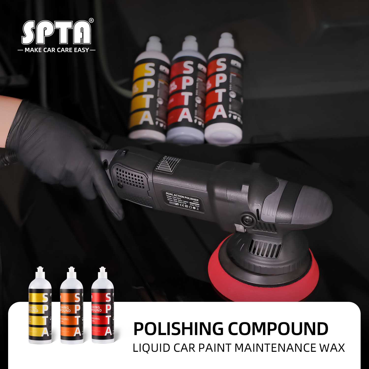 SPTA New Car Care Liquid Auto Detailing Cleaning Compound High Quality Waxing Maintenance