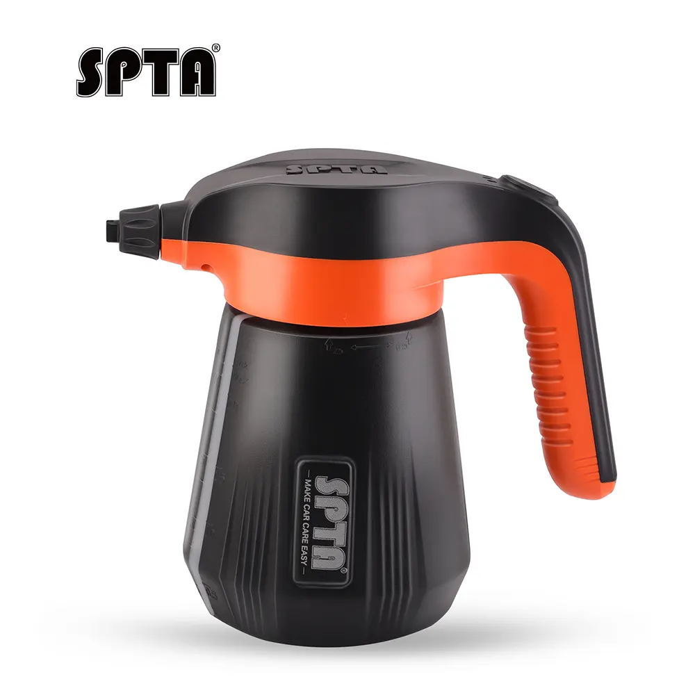 SPTA 1Pc 2.25L Electric Car Foam Sprayer, Battery Powered Foam Sprayer Cordless Pump Foam Sprayer for Car Cleaning Kit