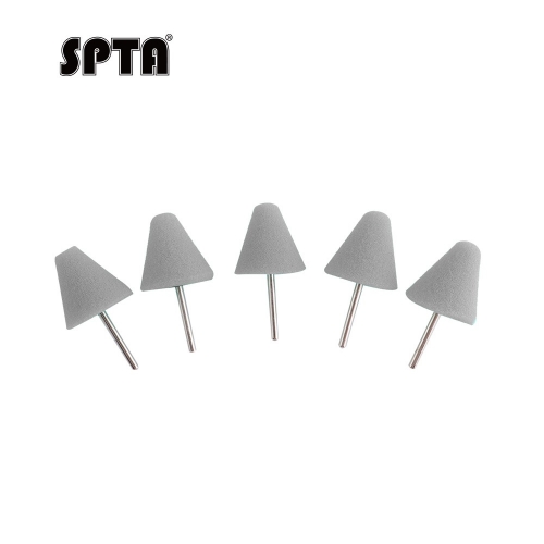 SPTA 5Pcs Gray Flexible Shaft Cone Polishing Pad Set